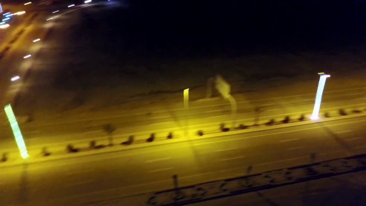 تصوير جوي للمحافظة العقيق بالباحة ليلا