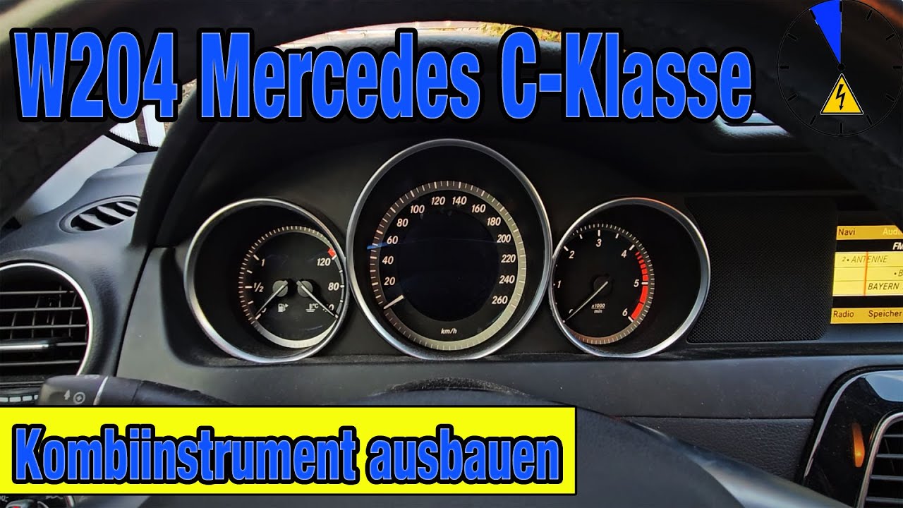 Kombiinstrument W204 ausbauen Tacho defekt Mercedes C-Klasse