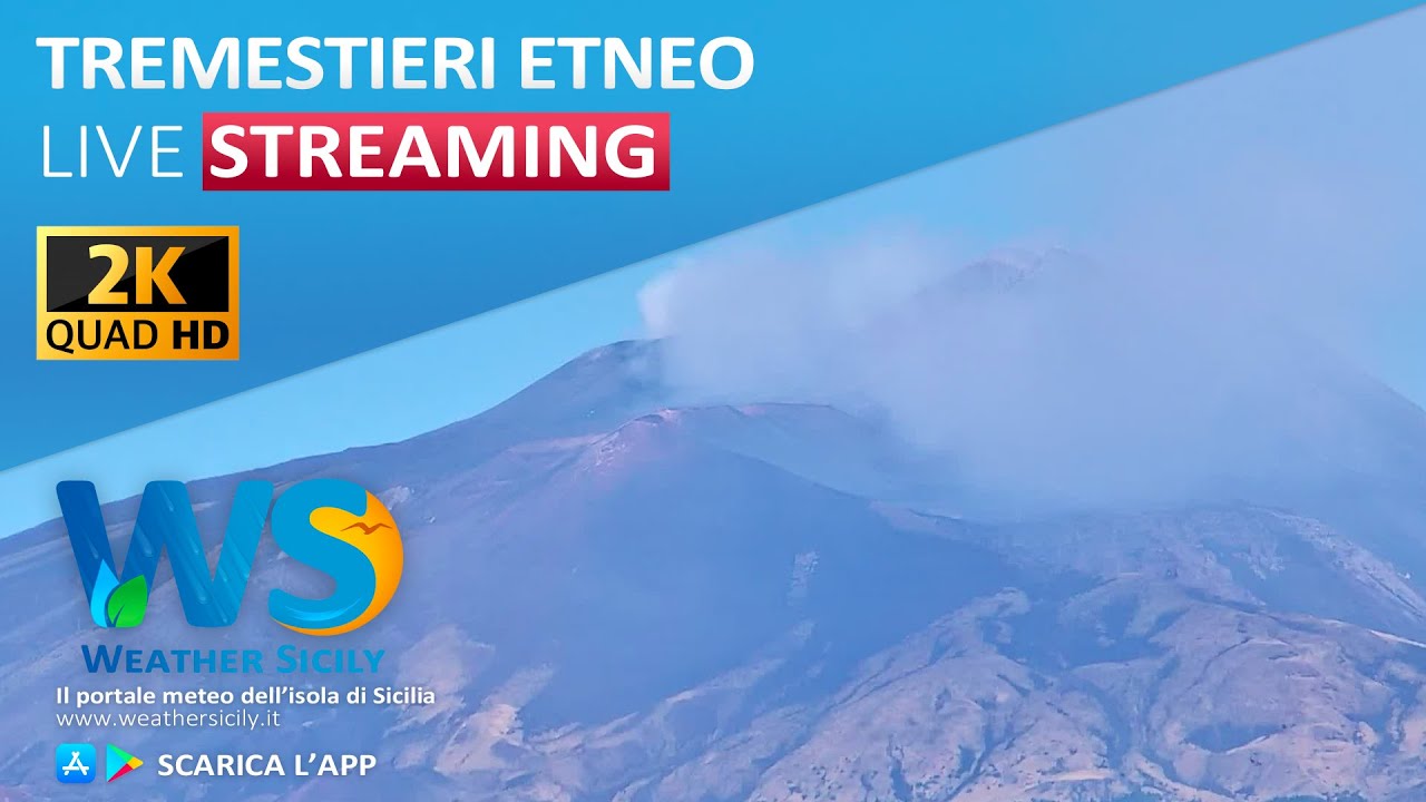 🔴 Tremestieri Etneo live webcam - Panoramica Etna