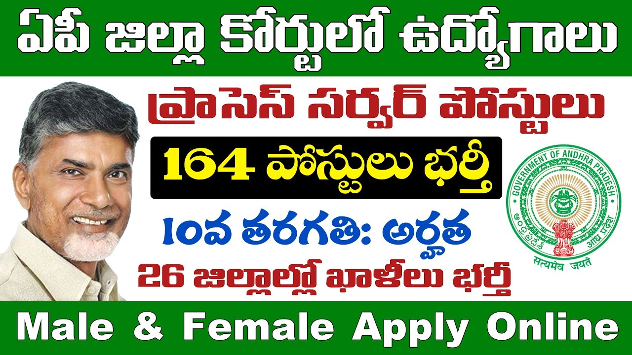 10th అర్హతతో ఏపీ జిల్లా కోర్టుల్లో ఉద్యోగాలు భర్తీ | AP High Court Process Server Notification 2025
