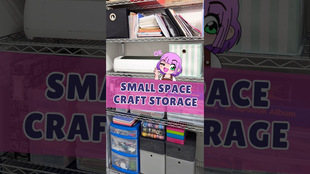 Craft storage ideas for SMALL SPACES on a budget! 💡Organization before & after 🌟 #smallspaceliving