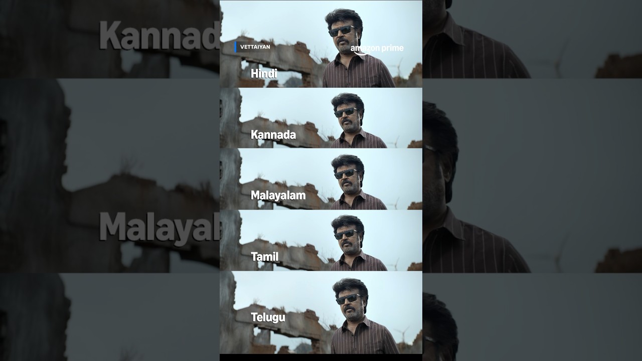 And The HUNT is ON  🕶️🔥 ft. Rajinikanth | Vettaiyan In 5 Different Languages | #primevideoindia