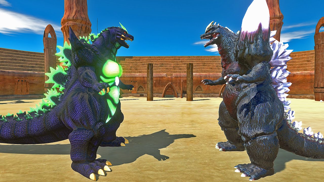 SUPER GODZILLA VS SPACE GODZILLA AT THE ARENA - Animal Revolt Battle Simulator