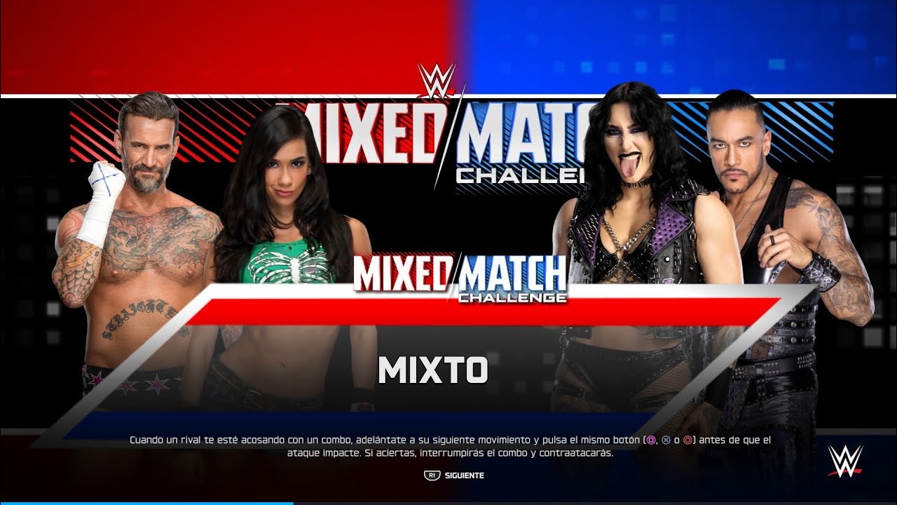 WWE 2K25 Cm punk & Aj Lee VS the terror twins - final del torneo mixed Match challenge