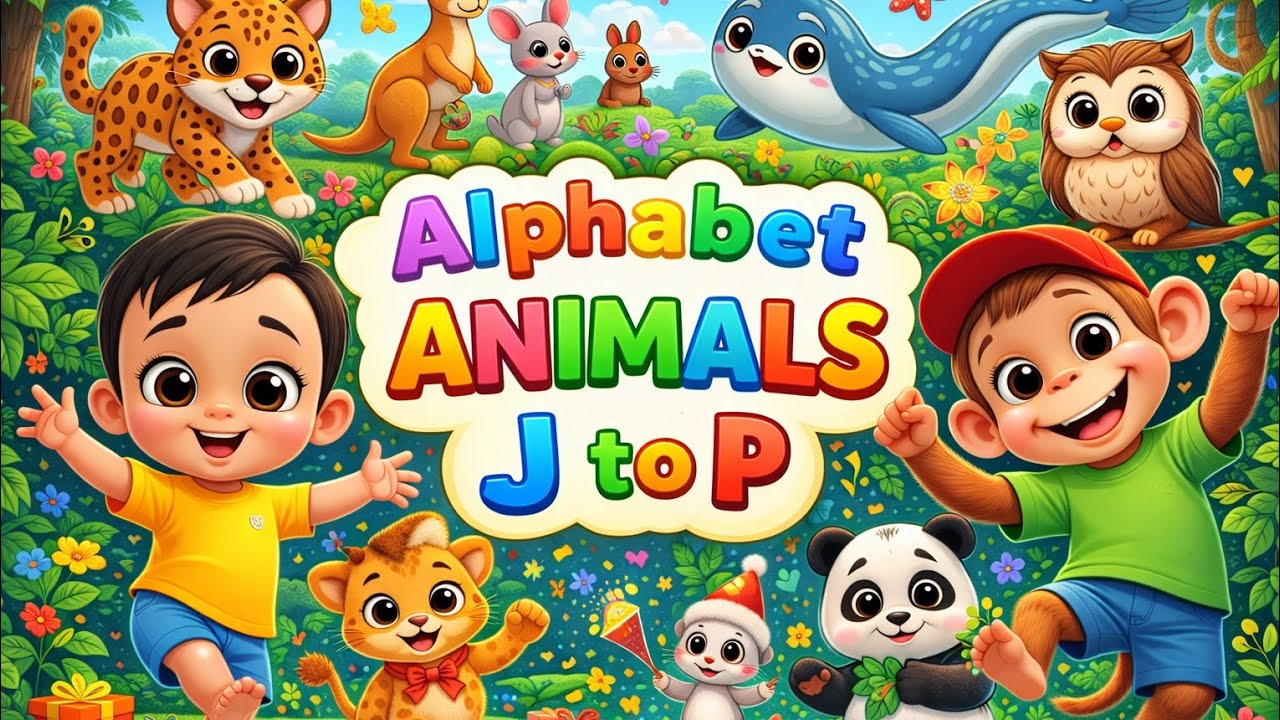 Alphabet Animals for Kids 🐾 | J to P | Tamil & English Learning