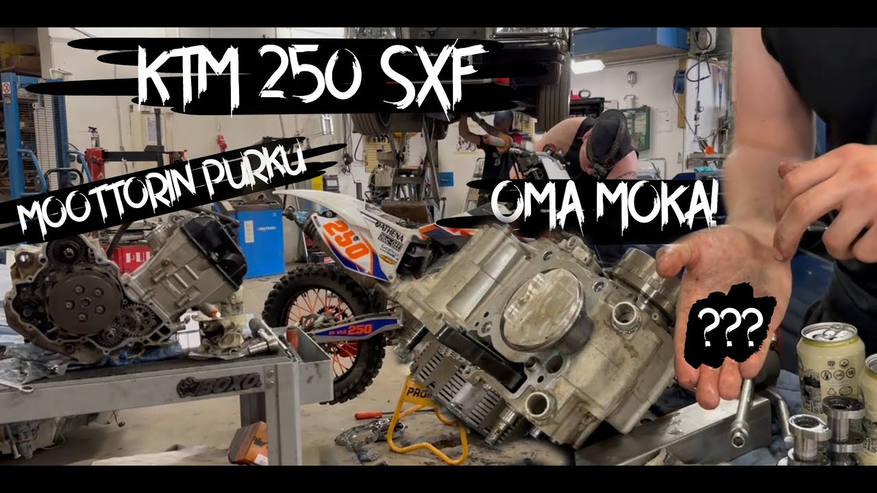 KTM 250 SXF - MOOTTORIN PURKU *VIKA LÖYTY*