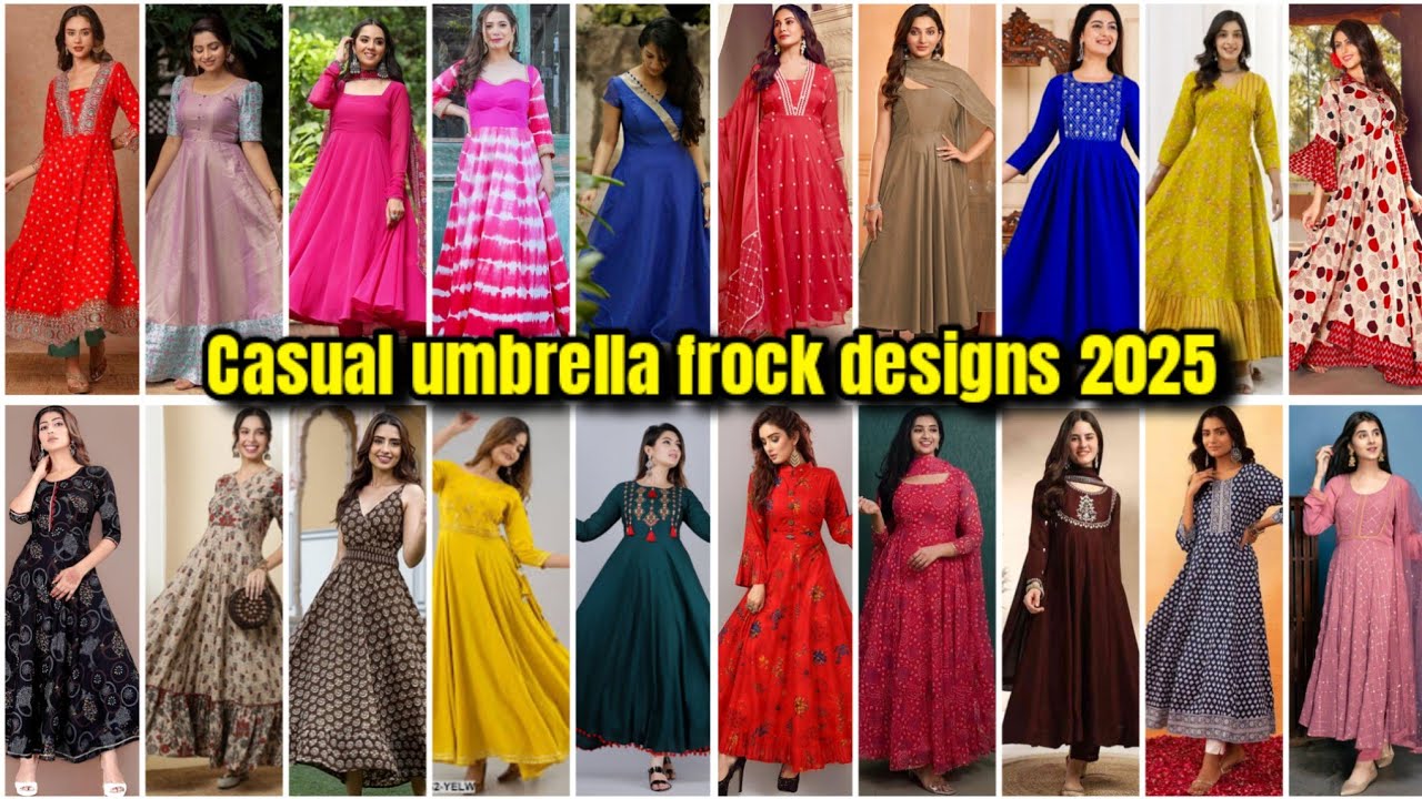 Latest Long Umbrella Frock Design Latest Frock Collection Umbrella Dresses 