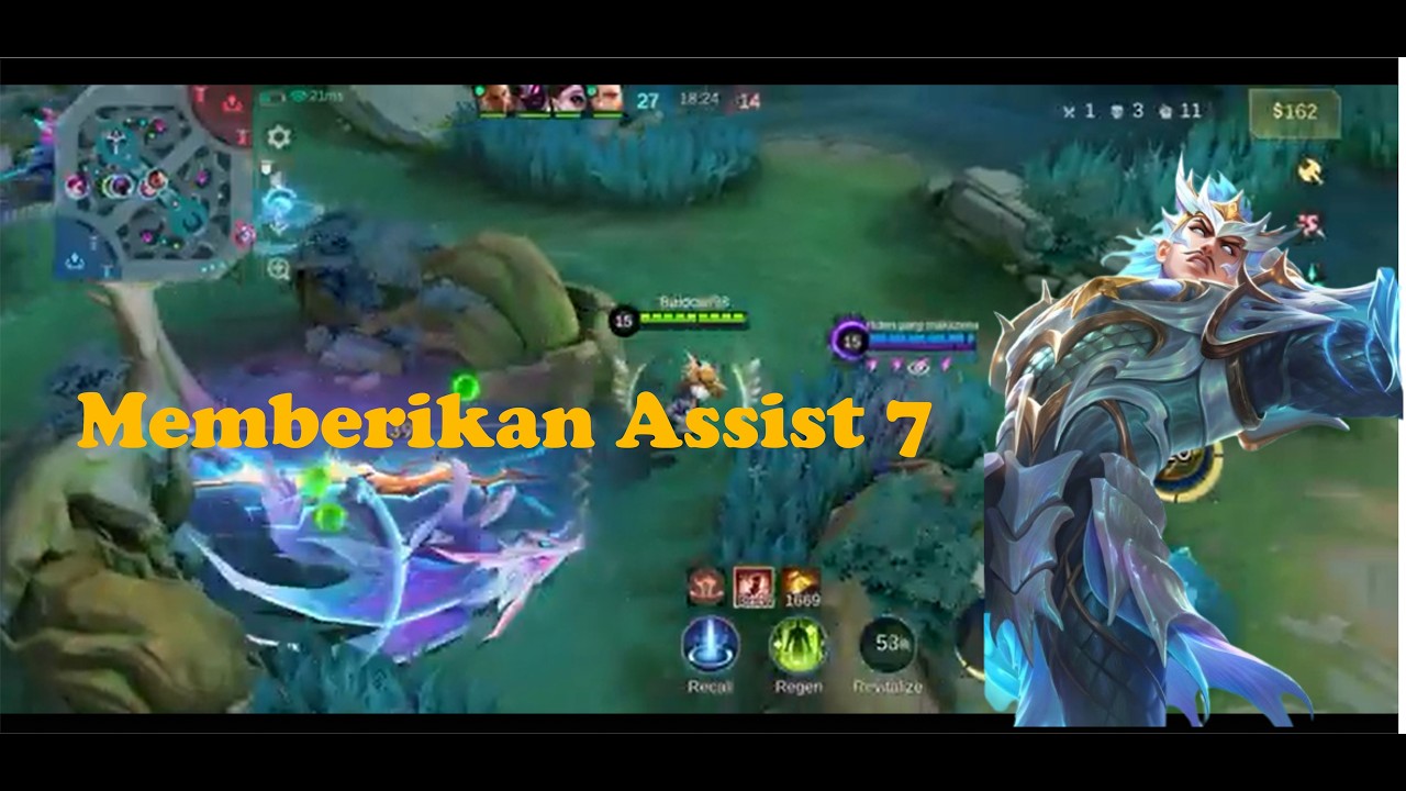 KING Gatotkaca game mobile legends skin tide preserver memberikan assist  7