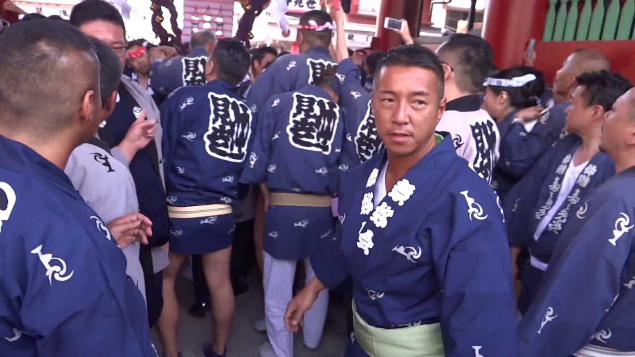 【 最高潮！ 浅草　雷門　三社祭　一宮 】　仲見世通り　Asakusa sanja matsuri 　仲見世町会　三社祭 本社神輿　渡御