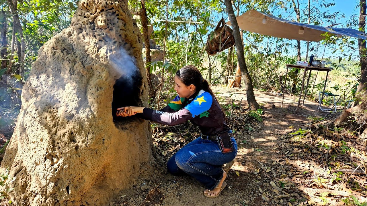 Construímos uma churrasqueira no mato| PESCARIA RAIZ NO ALAGADO