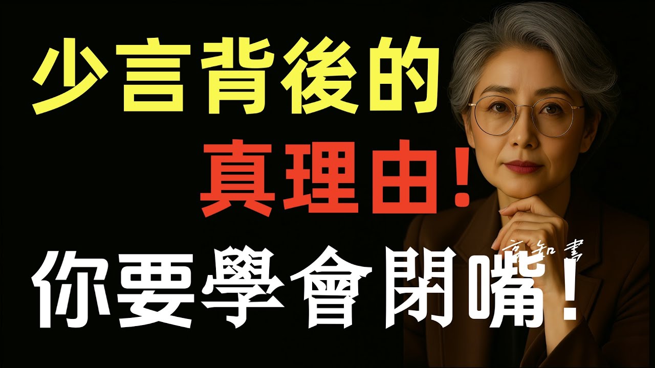 真正毀掉一個人的，從來不是失敗，而是管不住嘴。話越多，失去的也越多。|人際交往|智慧人生|情商提升|處世智慧|處世哲學