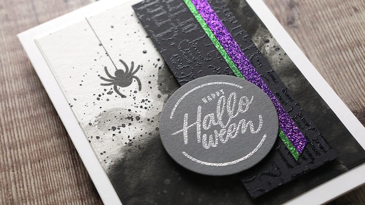 This is as spooky as I get! Spider Halloween card