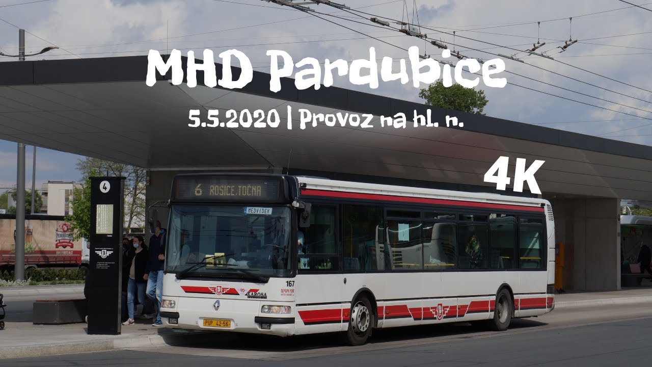 4K | [Pardubice] MHD Pardubice 5.5.2020 | Trolejbusy, autobusy