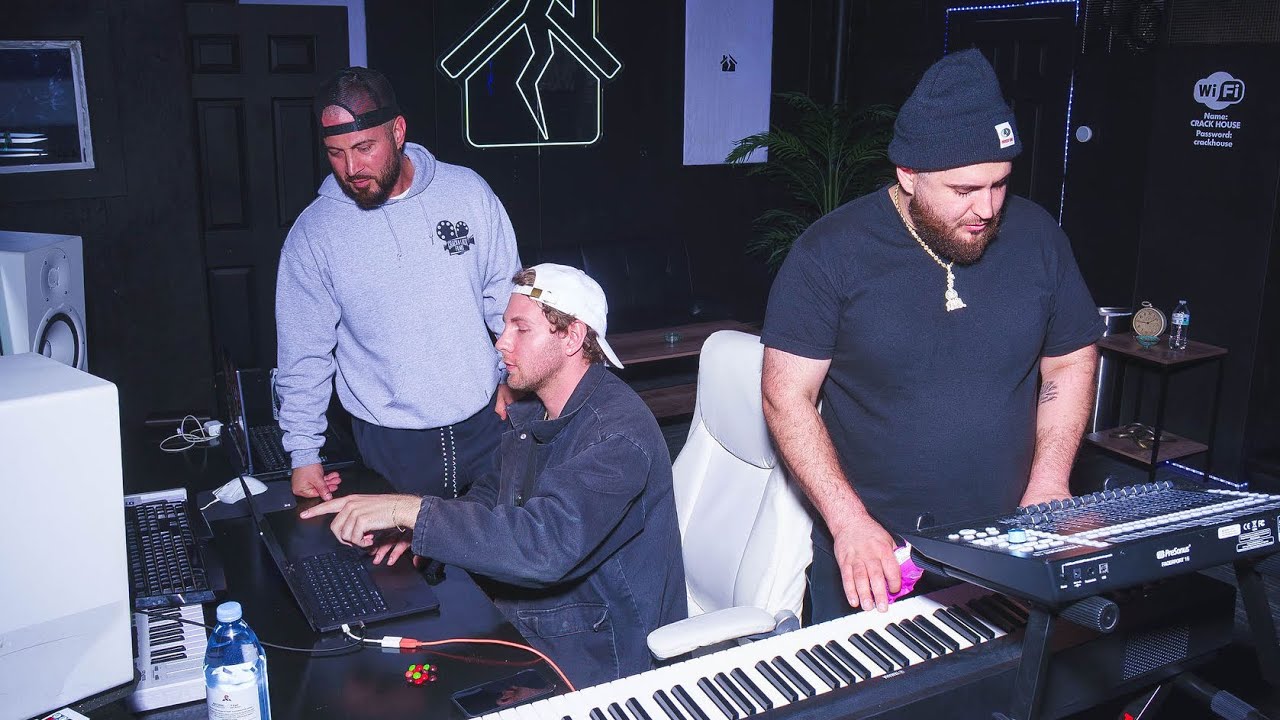 Danny G Beats, Cracka Lack & Mwhy in the studio making beats