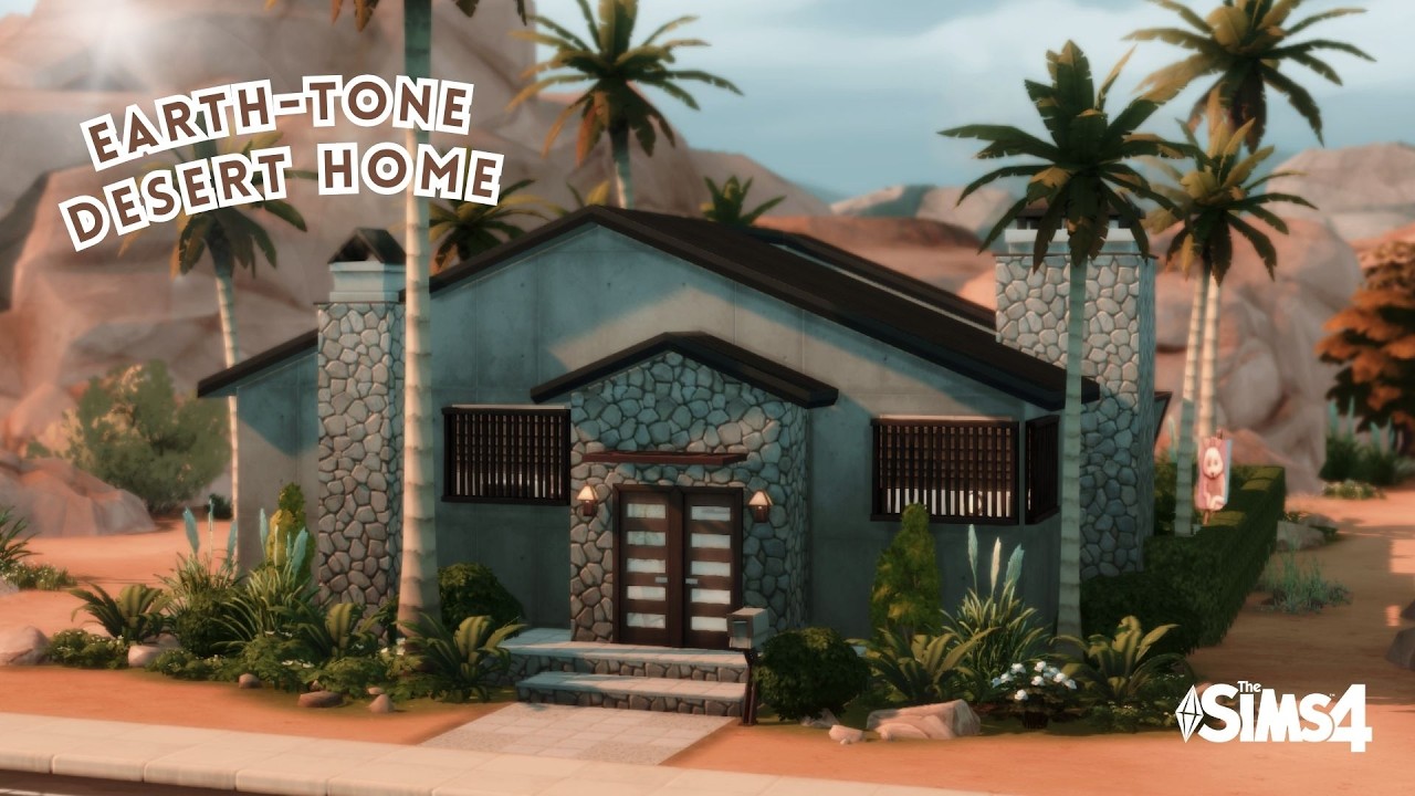 Earth-Tone Desert Home | The Sims 4 Build | Stop Motion | No CC
