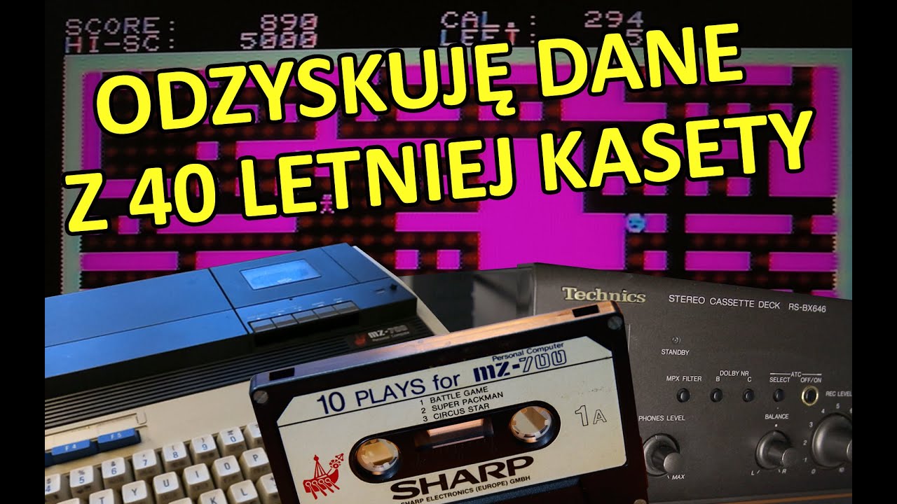Sharp MZ 700 Odzyskuję dane z 40 letniej kasety