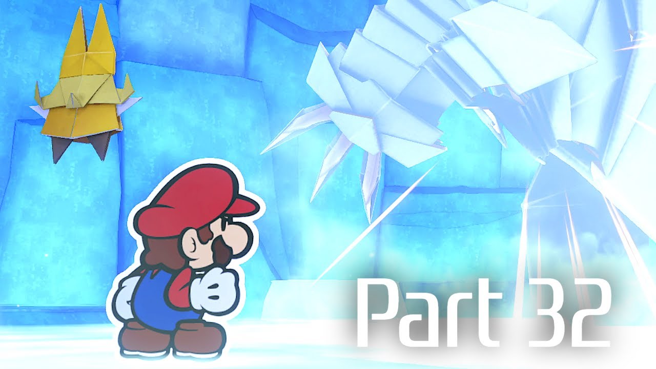 Part 32: Paper Mario: The Origami King Let's Play (Switch) Ice Vellumental Boss Fight