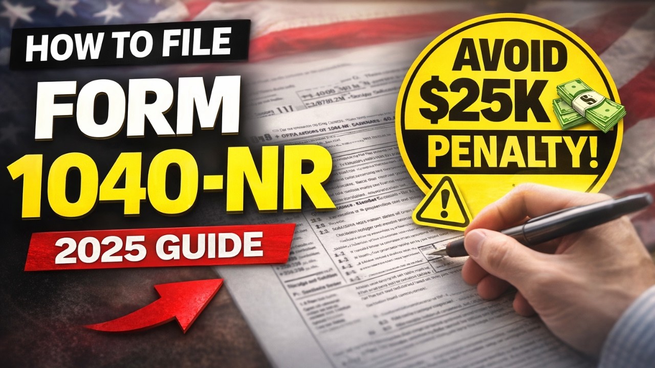 How to File Form 1040NR (Step-by-Step 2025) | Schedule NEC, 1042-S & LLC Taxes