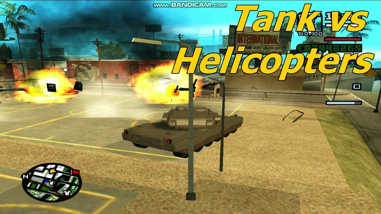 GTA San Andreas: Tank vs Helicopters