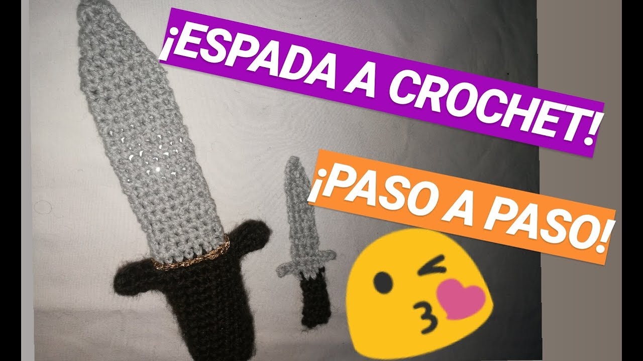 🗡ESPADA MINECRAFT A GANCHILLO (CROCHET) ¡PASO A PASO!🤺