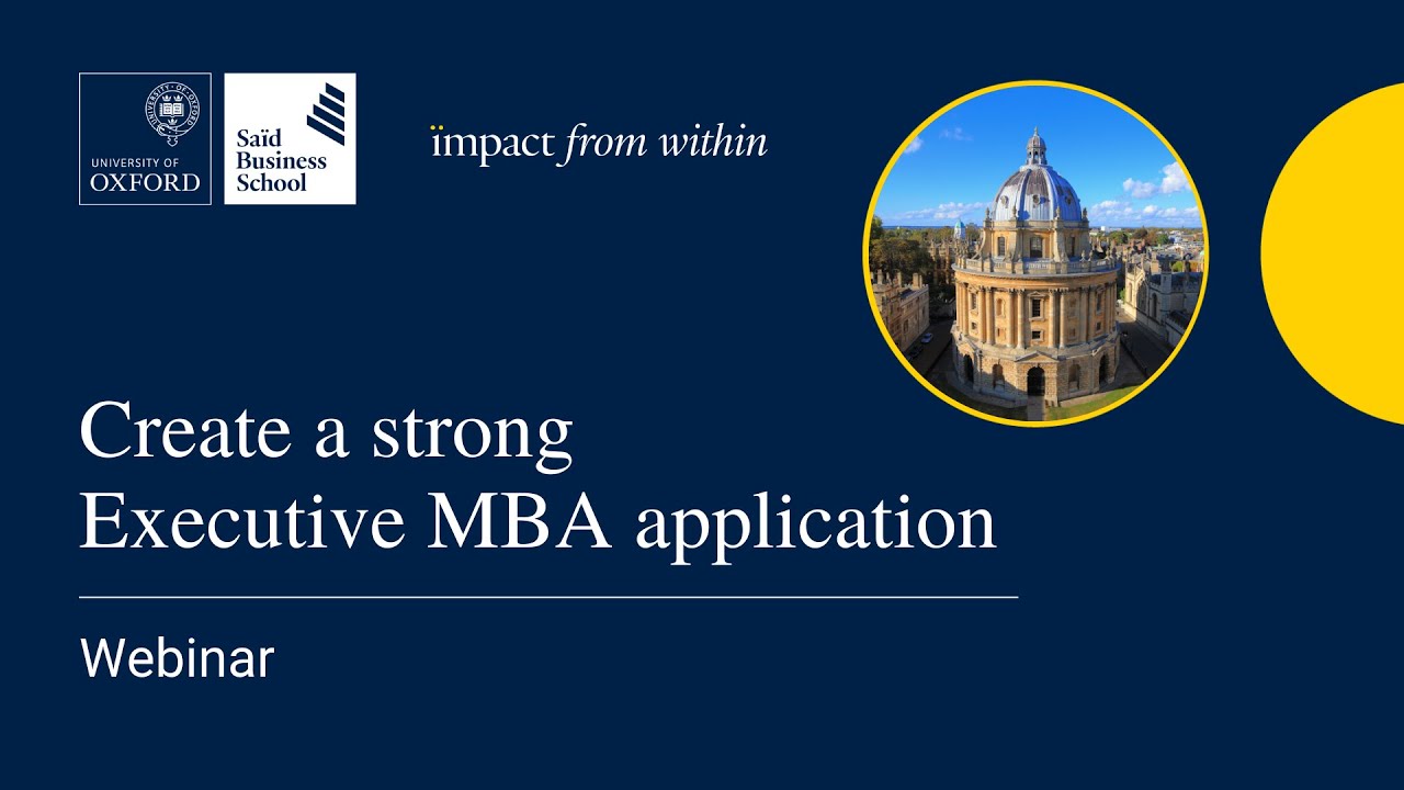 Create a strong Executive MBA application