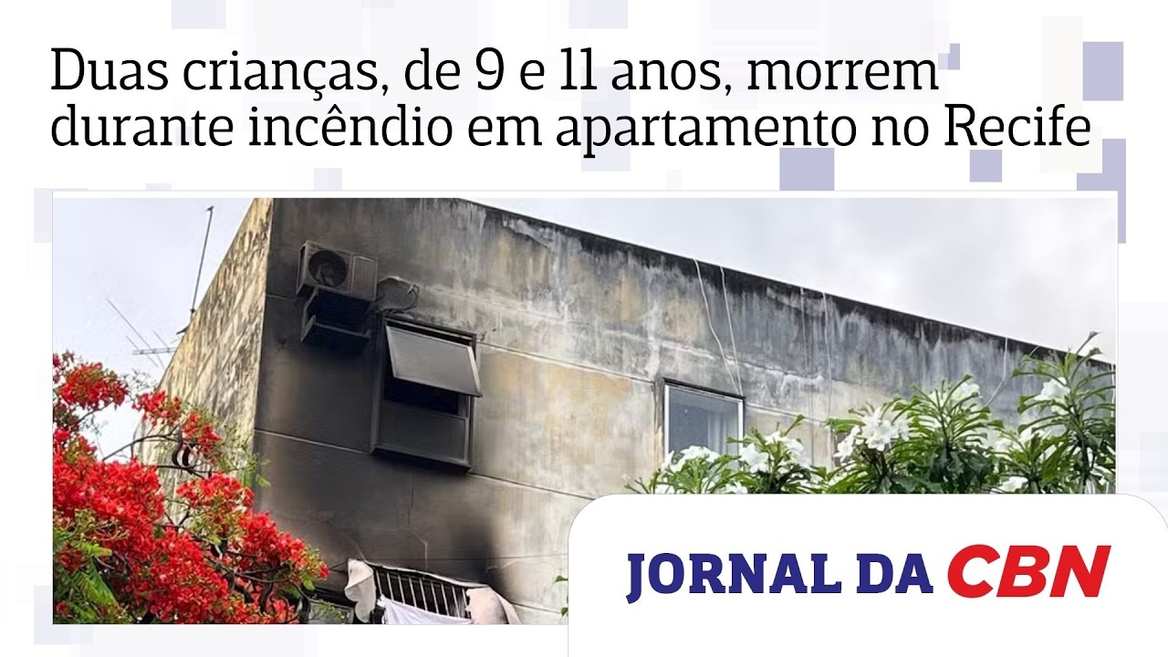 Duas crianças, de 9 e 11 anos, morrem durante incêndio em apartamento no Recife