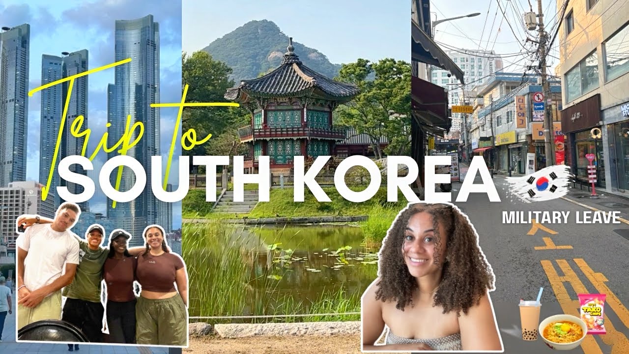 Korea Vlog 🇰🇷- First time Seoul, Busan, Pyeongtaek - OSAN Air Force Base - Visiting Military friends