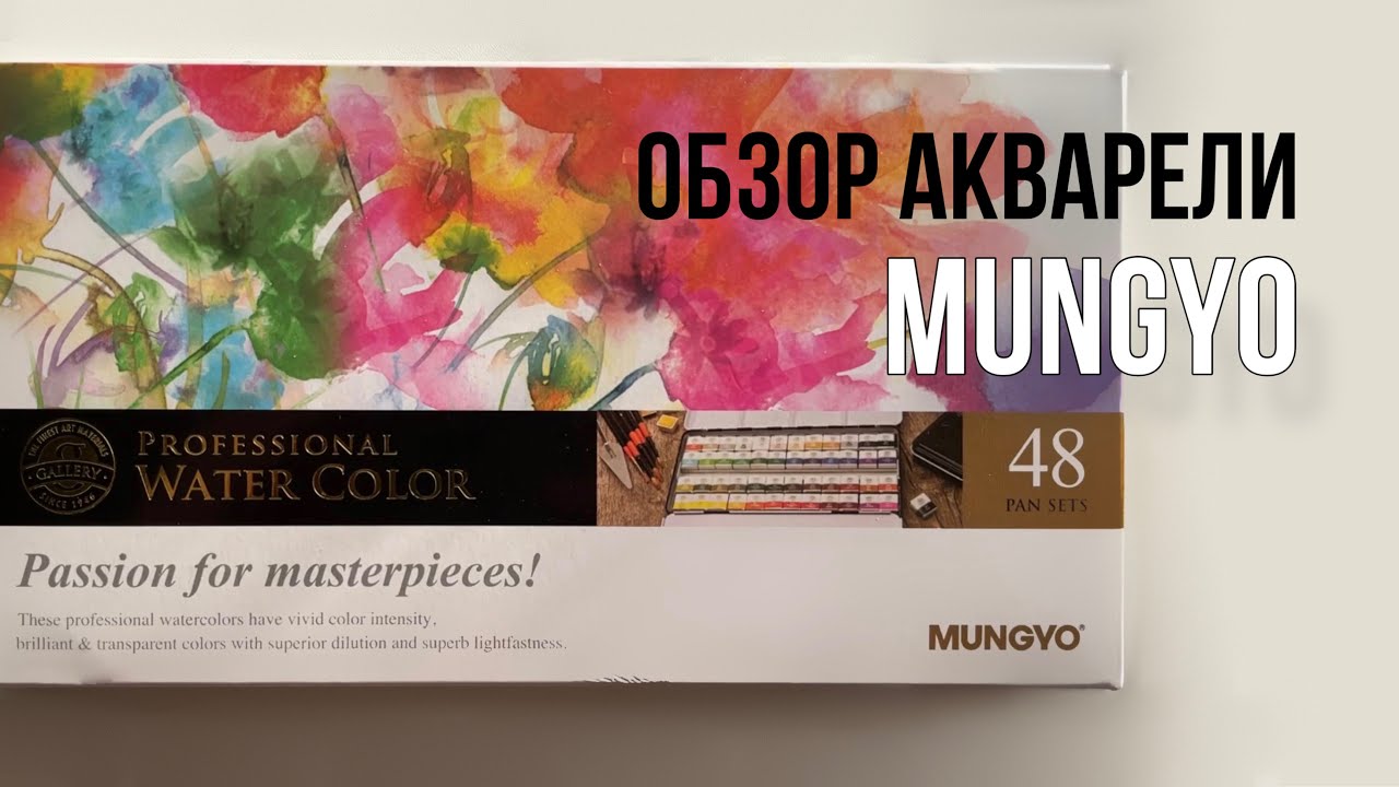 Обзор акварели Mungyo 48 цветов | Часть 1