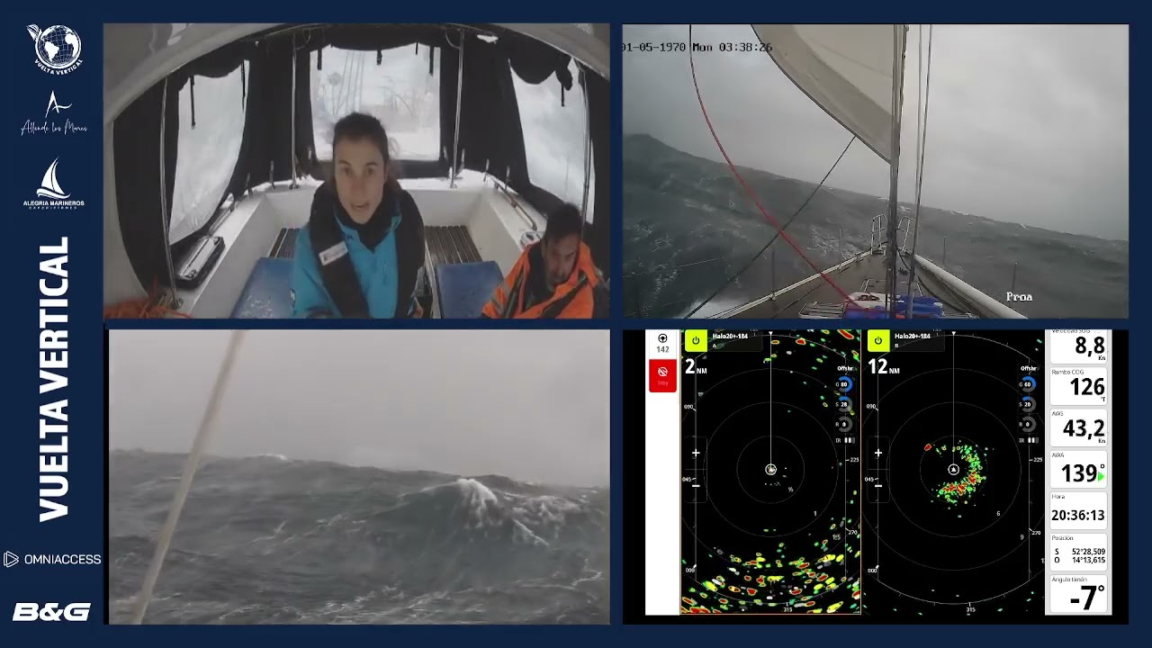 63 Nudos ⛵ Olas de 6 metros - 50 Aulladores - Atlántico Sur