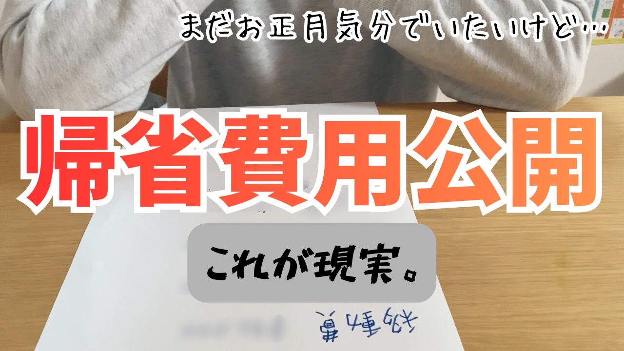【これが現実Vlog】帰省費用公開｜年始から現実に引き戻される主婦。【静かなる散財記録】