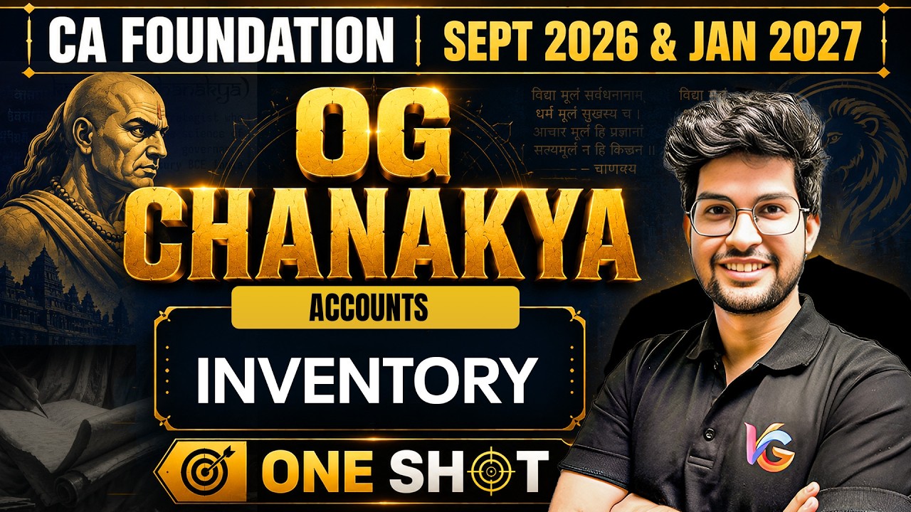 Inventory | Accounts One Shot | CA Foundation May/Sep 2026 | CA Rishabh Rohra