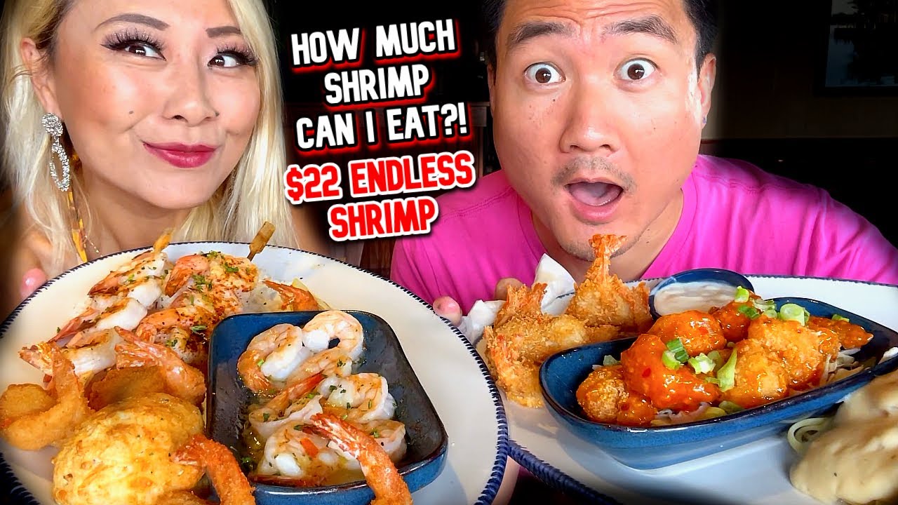 СКОЛЬКО КРЕВЕТОК Я МОГУ СЪЕСТЬ?! 22 ДОЛЛАРА БЕСКОНЕЧНЫЕ КРЕВЕТКИ В RED LOBSTER при участии @Rocks...