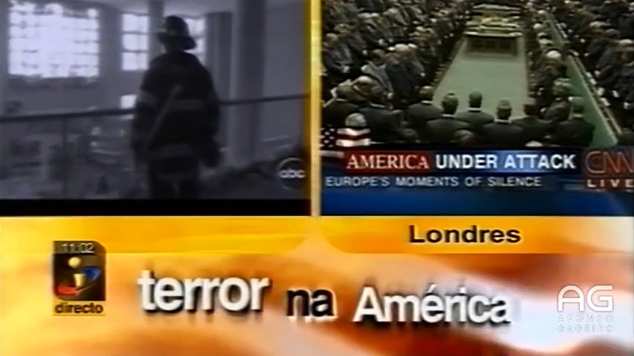 Silêncio pelas vítimas do 11 de Setembro - TVI - 14/09/2001