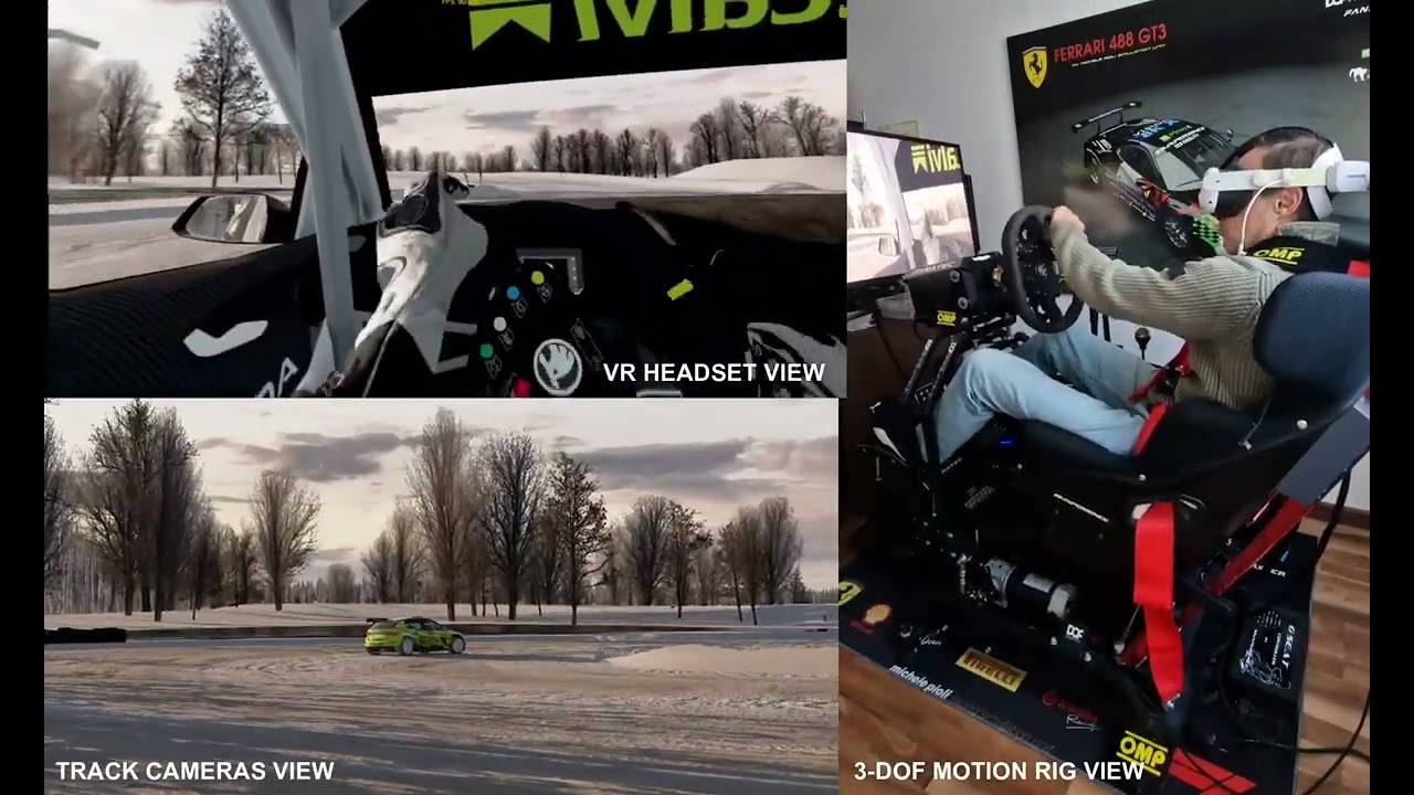 Drifting on ice on my 3-DOF Motion Rig