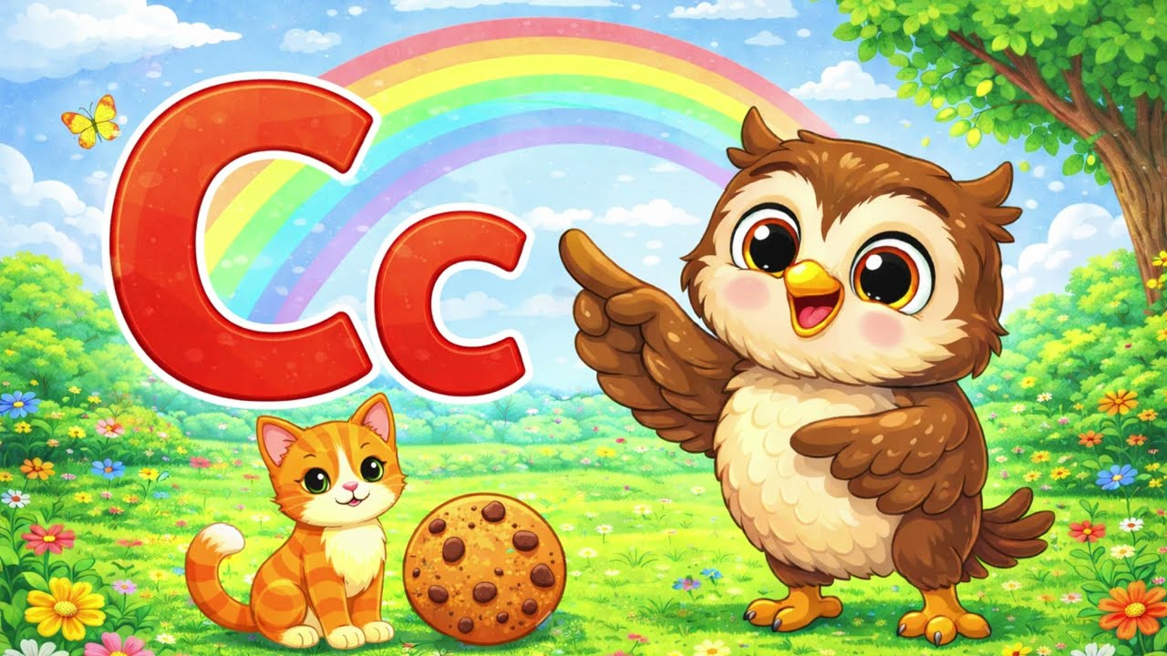 Learn the Letter C with Ollie the Owl 🦉 | ABC Song for Kids