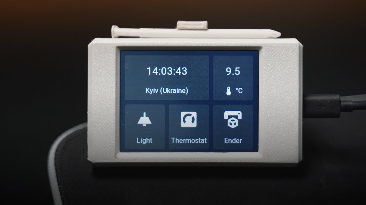 Сенсорна панель для Home Assistant за $8 | ESP32, ESPHome, HA-Deck