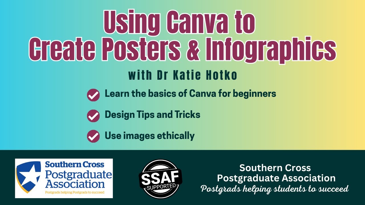 Using Canva to create posters and infographics with Dr Katie Hotko #youscpa