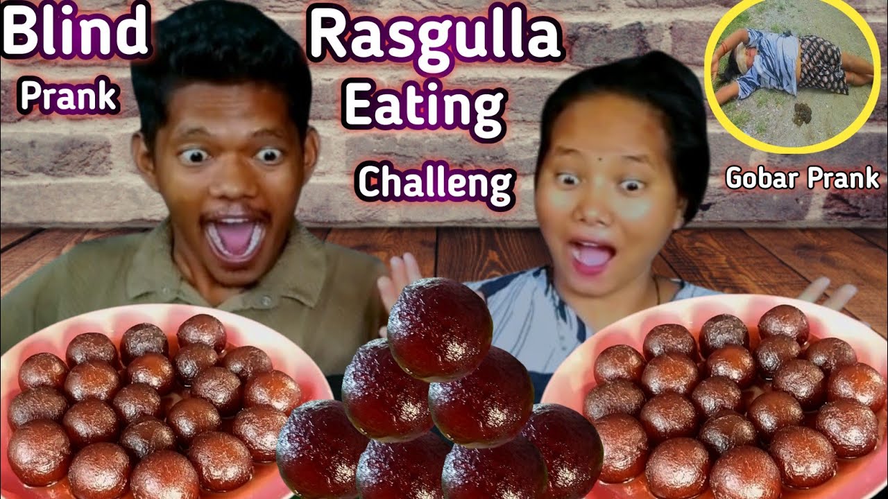 Sweetest Rasgulla Challenge || prank Wife || Blind Challenge || Budile Dhobi Hanyo