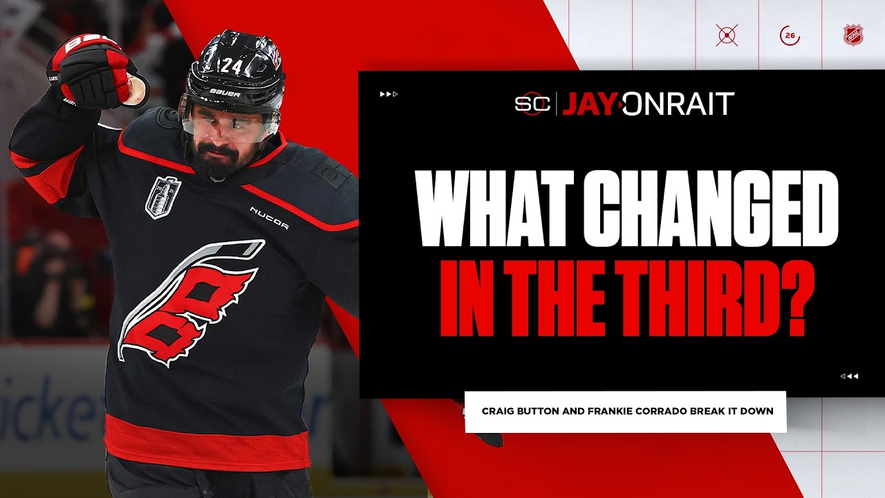 What changed in third period that led to Hurricanes' comeback win?