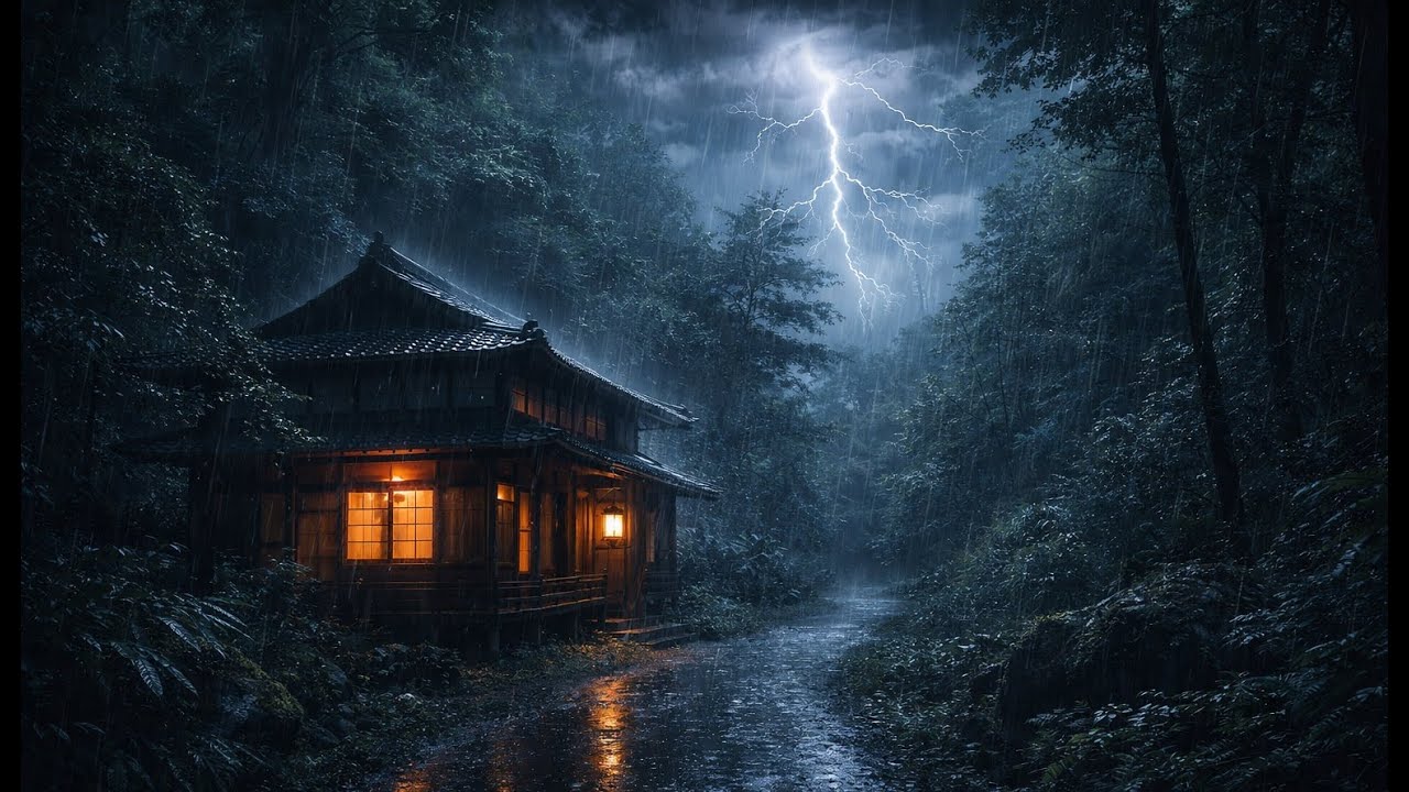 5 Horas de Chuva REALISTA com TROVÕES para Dormir Melhor
