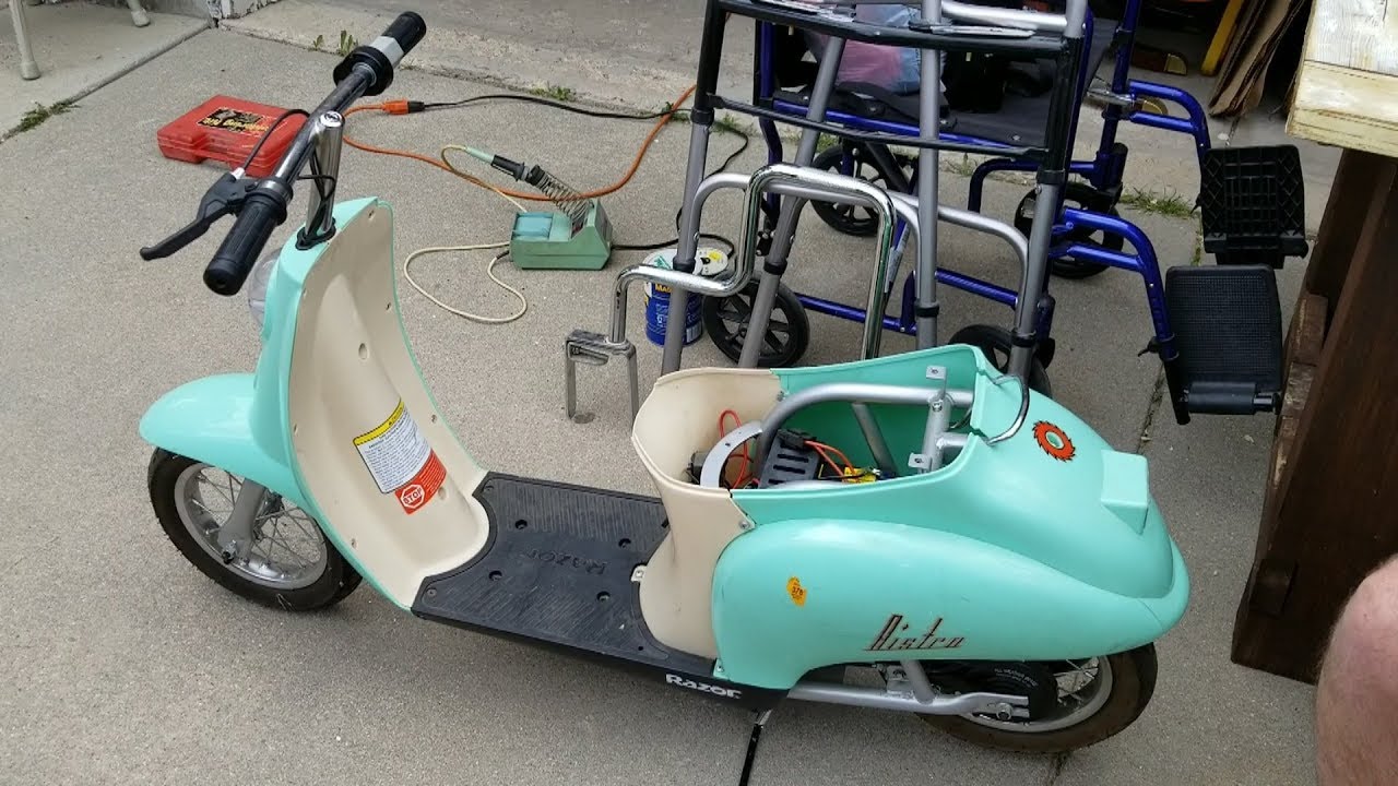Razor Pocket Mod Moped: как установить новые аккумуляторы и перейти на 9 Ач 12 В, чтобы ускорить ...