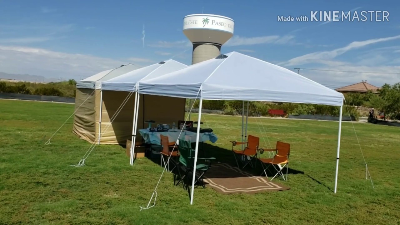 Ozark Trail: 10x10 Canopy Glamping BBQ tent setup