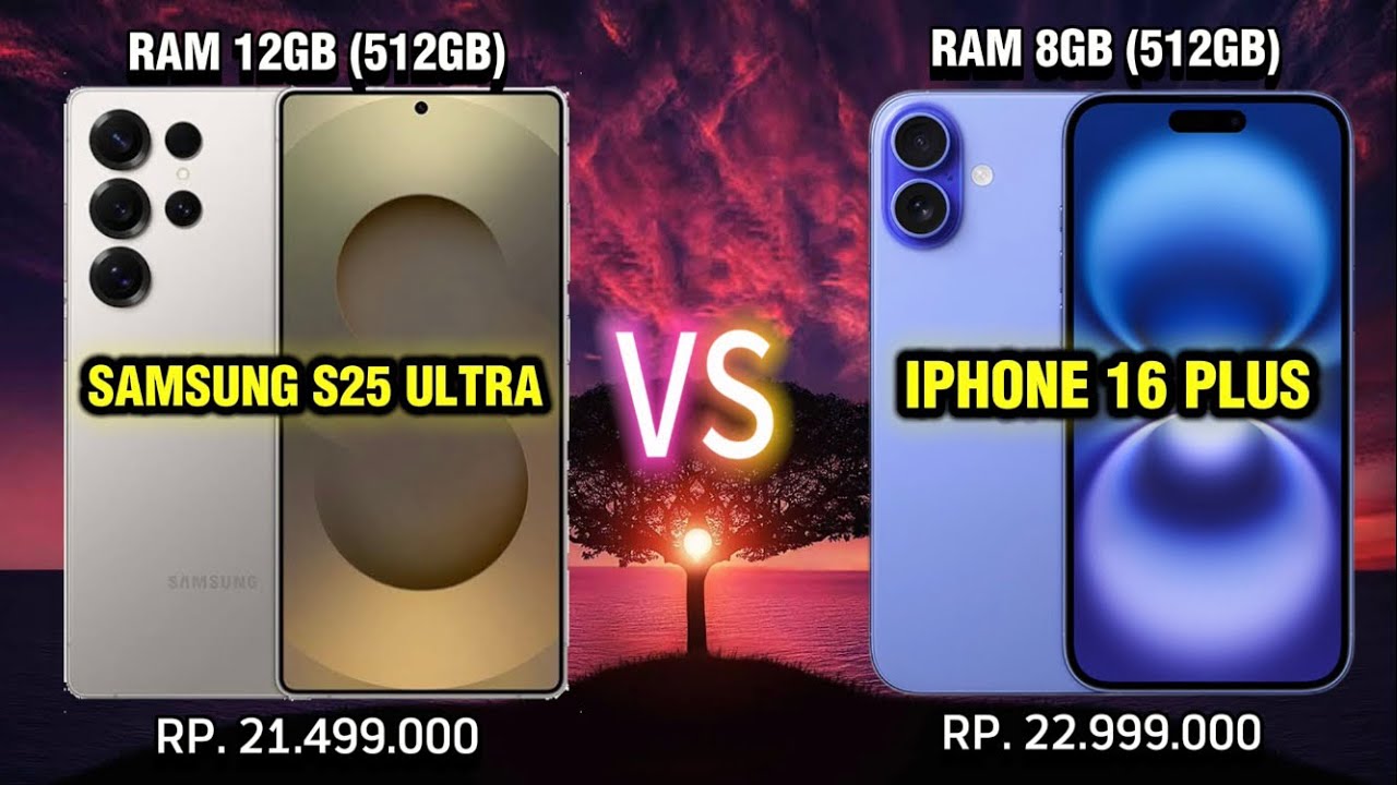 Samsung Galaxy S25 Ultra vs iPhone 16 Plus | Perbandingan HP Flagship Terbaru 2025 🔥