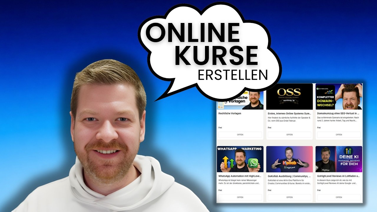 Erstelle Online Kurse mit GoHighLevel | Deutsch 2026 Schritt für Schritt
