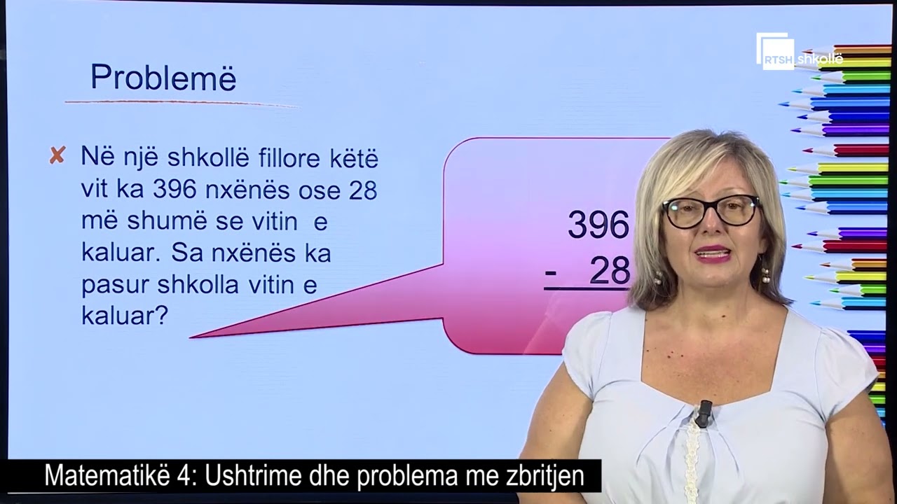 Ushtrime dhe problema me zbritjen| Matematikë 4