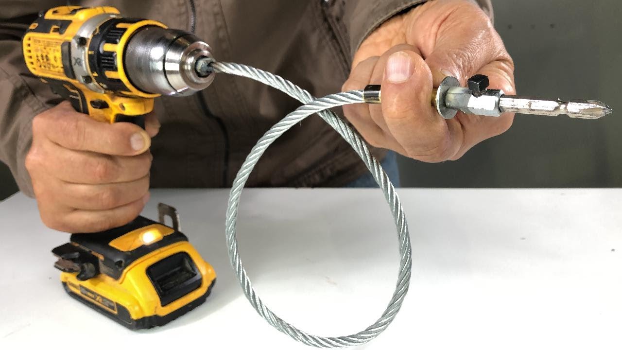 TRUCO PARA TU TALADRO FÁCIL - ATORNILLADOR FLEXIBLE IDEA BRILLANTE