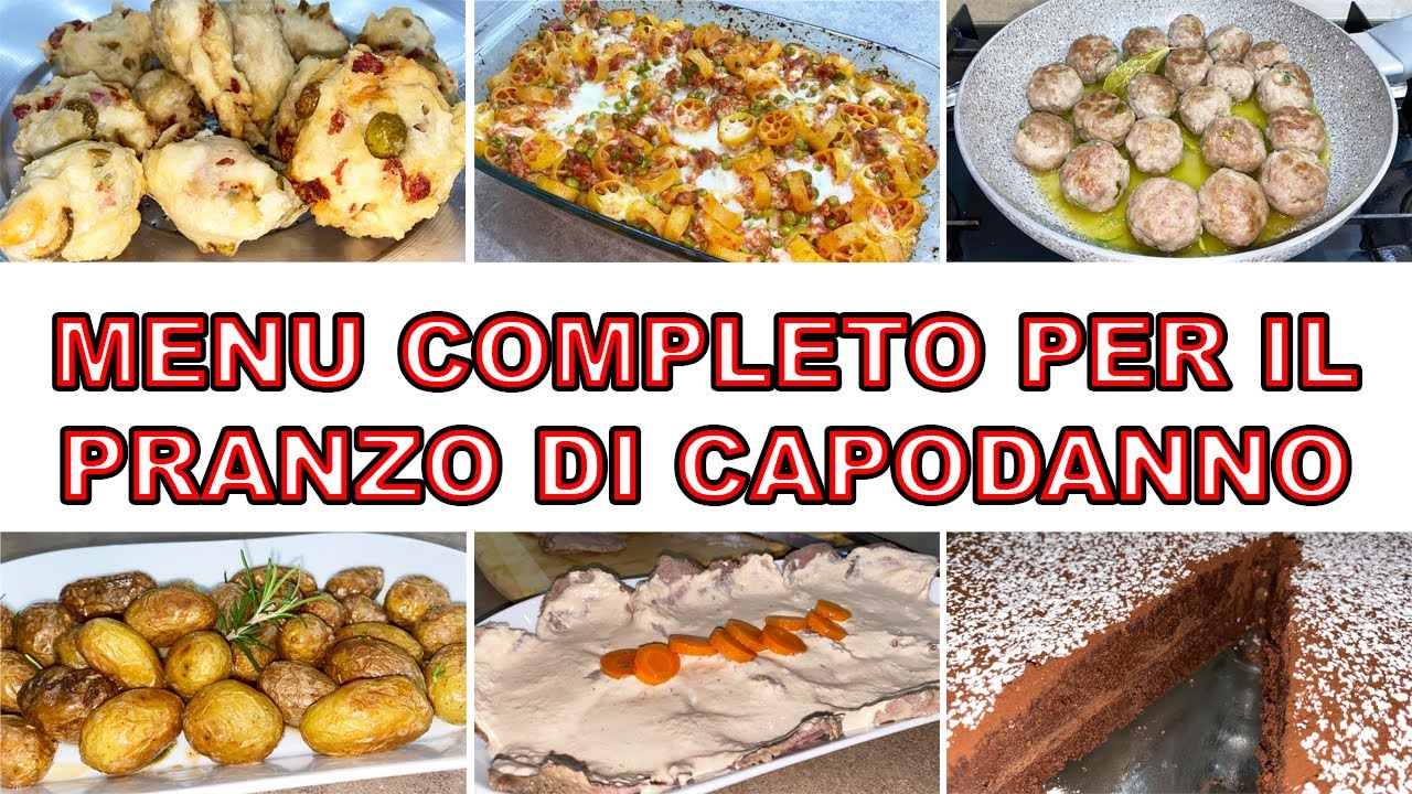MENU COMPLETO PER IL PRANZO DI CAPODANNO