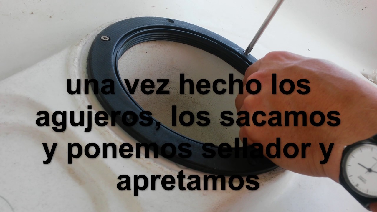 como cambiar tapa de tambucho por una estanca  en un kayak