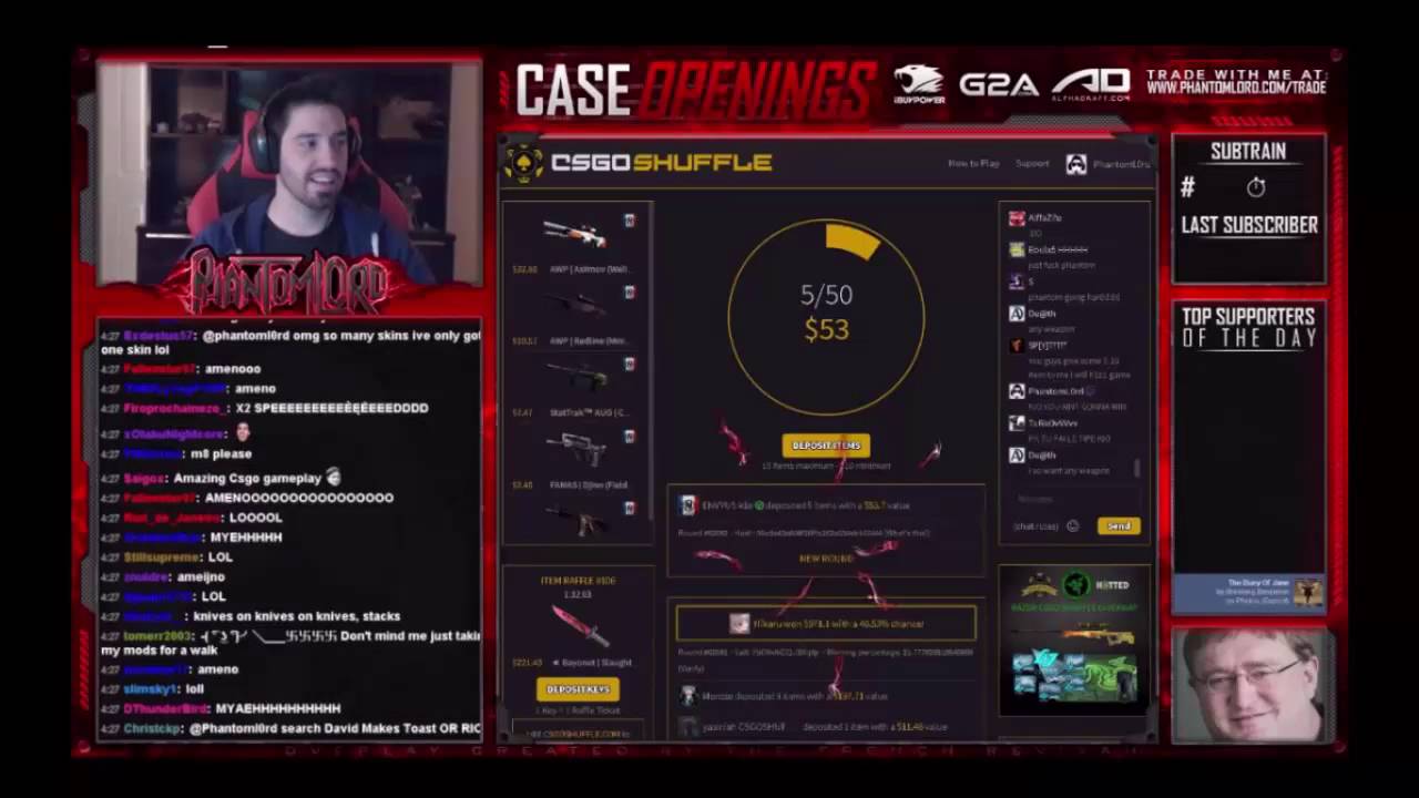 M0e_tv Snipes Phantoml0rd with 8,000$ on CSGoShuffle