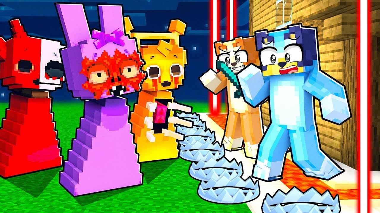 SPRUNKI contre la Maison Sécurisé de BLUEY sur Minecraft !